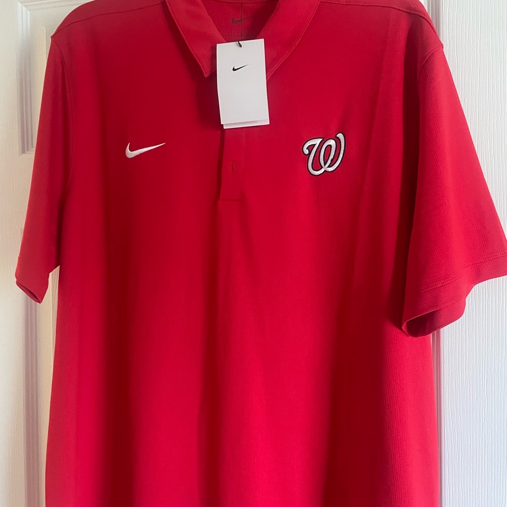 Nike Red Polo Shirt with Embroidered Logo